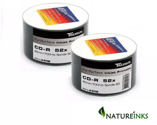 100 ritek traxdata full white - ritek,