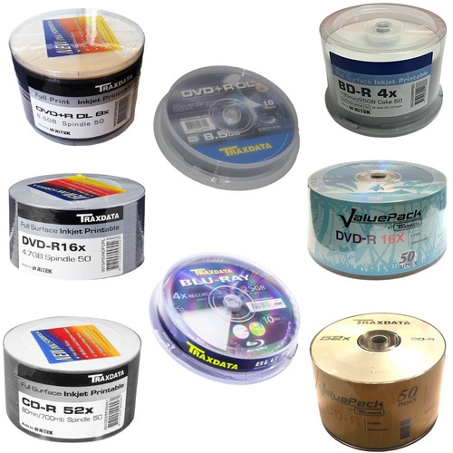 Traxdata bluray dvd r - bluray, dvd-r
